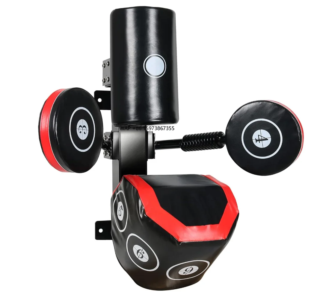 Saco de boxe pesado de parede de alvo de boxe de velocidade de sparring multiponto, alvo de combate masculino