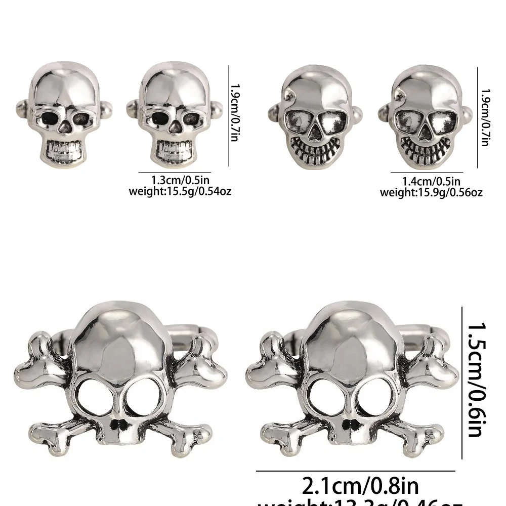 Personality Horrible Skull Mens Cufflinks Death\'s Head  Cuff Links Wholesale
