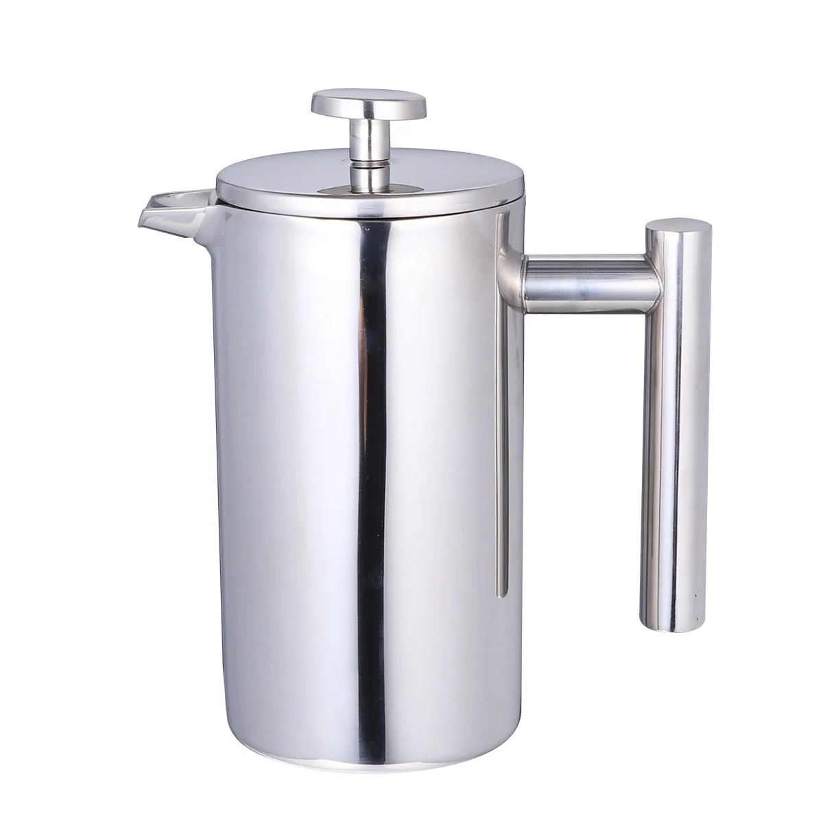 

Stainless Steel Coffee Maker Manual Press Pot Double Wall Tea Kettle Infuser Household Coffee Container