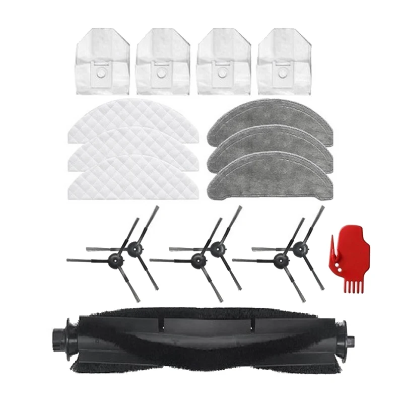 Accessoires pour aspirateur robot Xiaomi ROIDMI EVE Plus, rouleau, brosse principale, brosse latérale, vadrouille, sacs à poussière