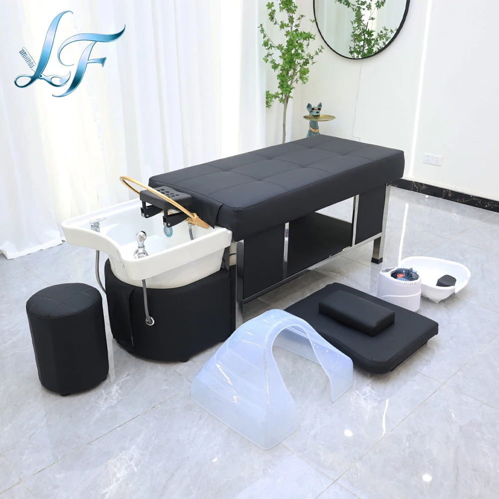 

Hair Wash Head Spa Fumigation Shampoo Bed Beauty Salon Massage Table Barber Shop Commercial Furniture Ergonomic Durable Stable