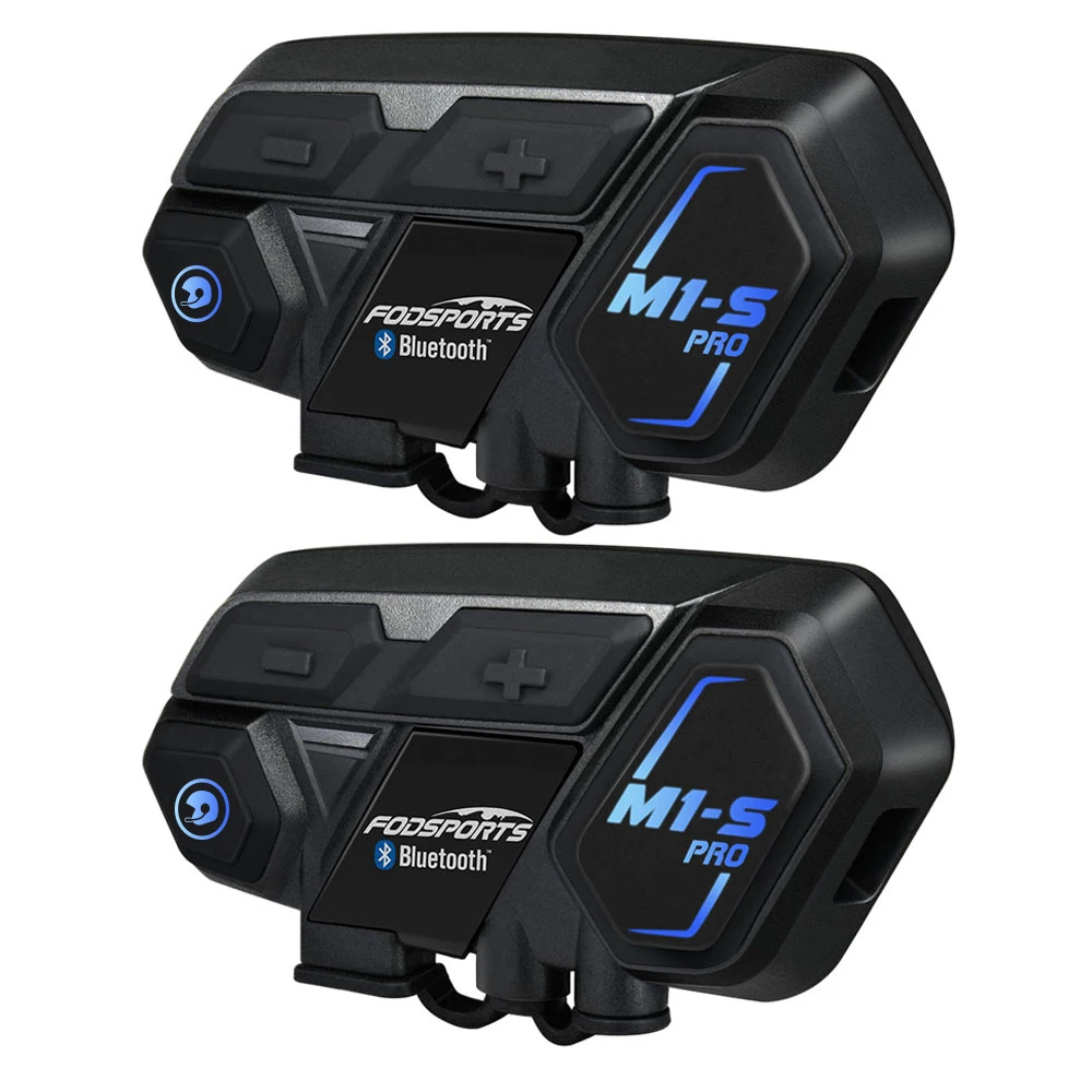 Fodsports M1-S Pro Motorhelm Intercom 2000M Draadloze Bluetooth Headset Intercomunicador Moto 8 Riders Oortelefoon