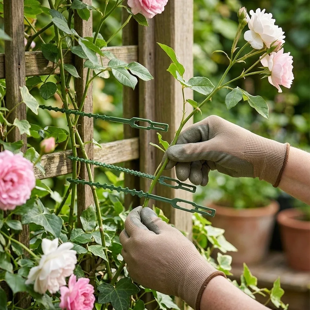 Garden For Plant Ties 200PCS Featuring Twist-and-Loop Design with Soft Plastic Coating to Prevent Damage During Growth