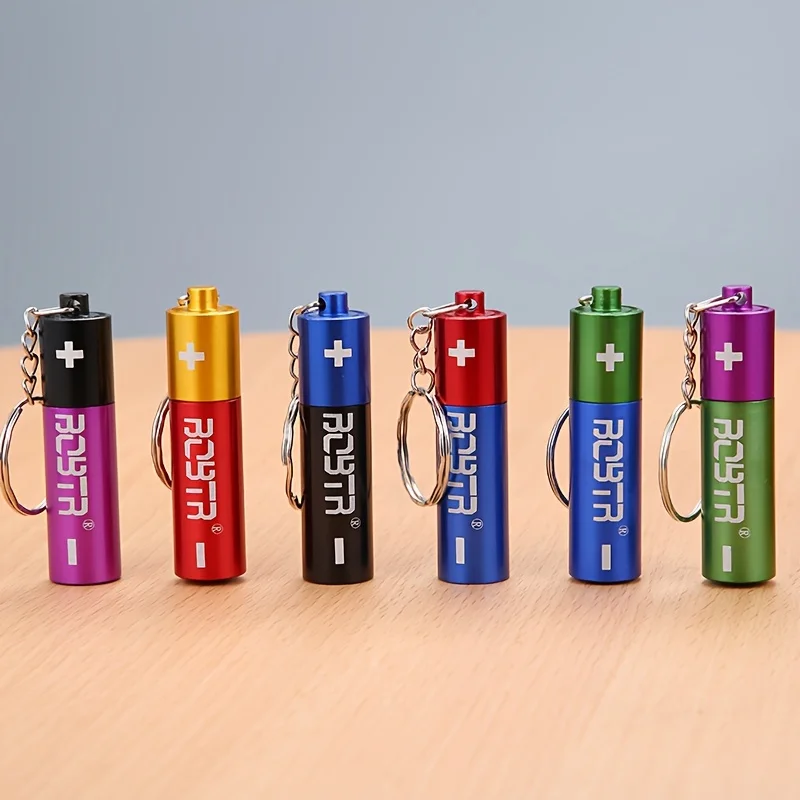 Car keychain metal 6 colors personalized detachable battery bong keychain aluminum alloy