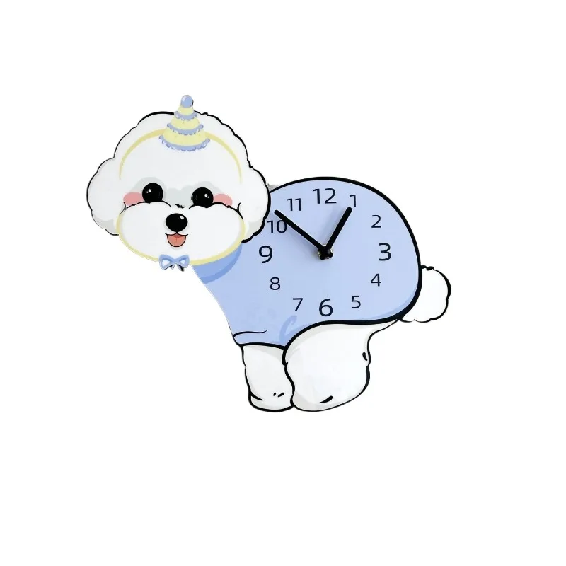 Cute Little Bear Swinging Clock, Little Dog Silent Decoration, Creative Clock, Home Living Room Cartoon Wall-mounted Clock - view 4