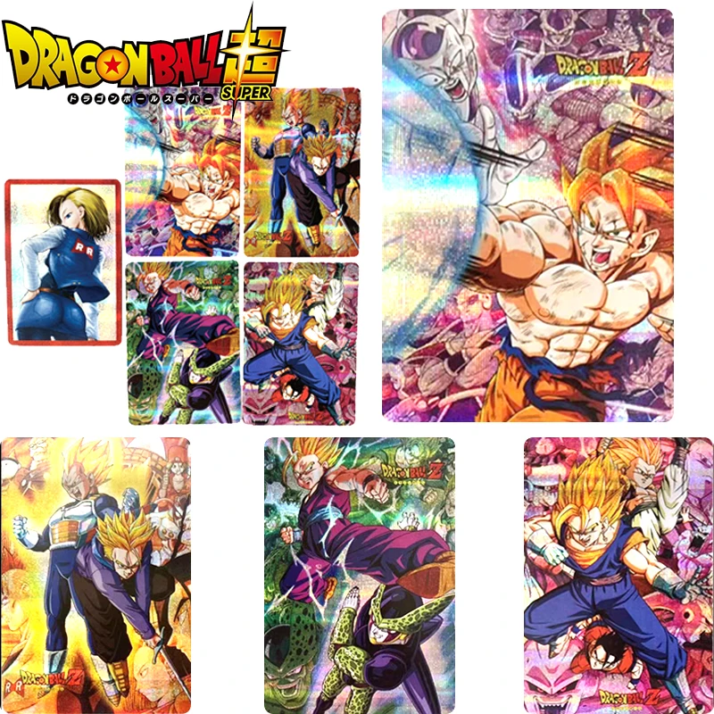 5Pcs/set Dragon Ball Super Bejita Yonsei Bulma Cell DIY Homemade Bronzing Game Toys Collection Card Christmas Birthday Gift