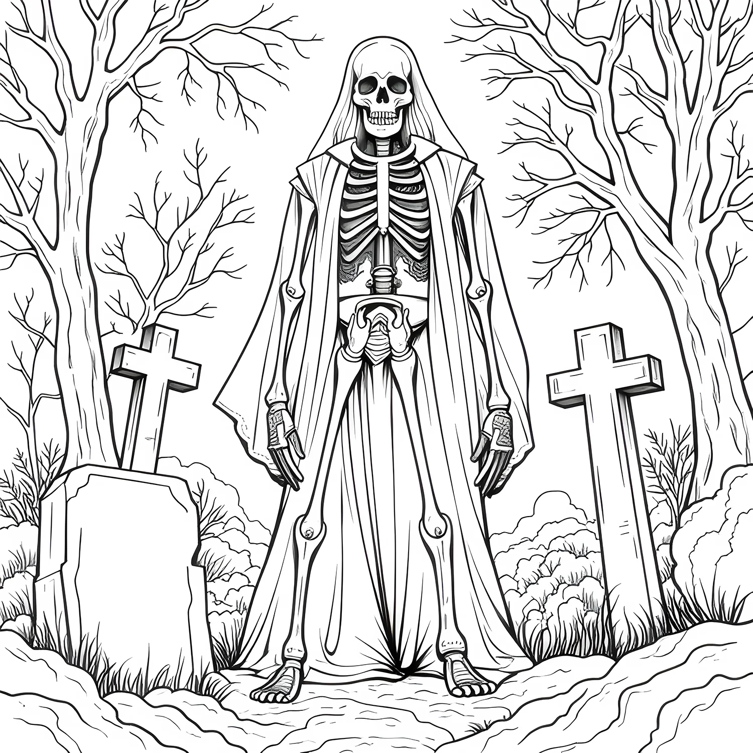 Kühlendes Horror-Malbuch für Erwachsene, spannende Themenillustrationen für kreative Entspannung, einzigartige Kunsttherapie zum Ausmalen – Detail 3