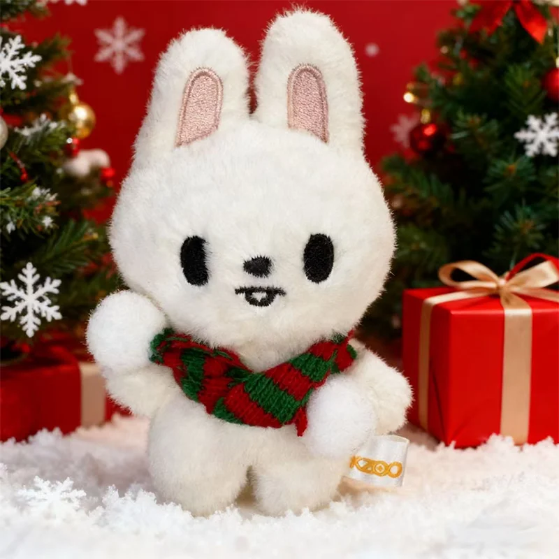 SKZOO الضالة الاطفال المفاتيح وشاح أحمر وأخضر مع كرات صوفية SKZOO المشجعين الشتاء جو جديد عيد الميلاد هدية للأطفال #5