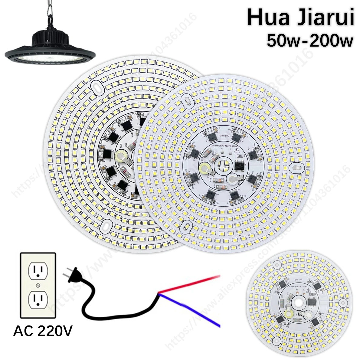 LED PCB Plate SMD2835 COB Chips 220V Full Power 100W 50W No Need Driver Ligh Source Board Linear For High Bay Lamp DIY Replace