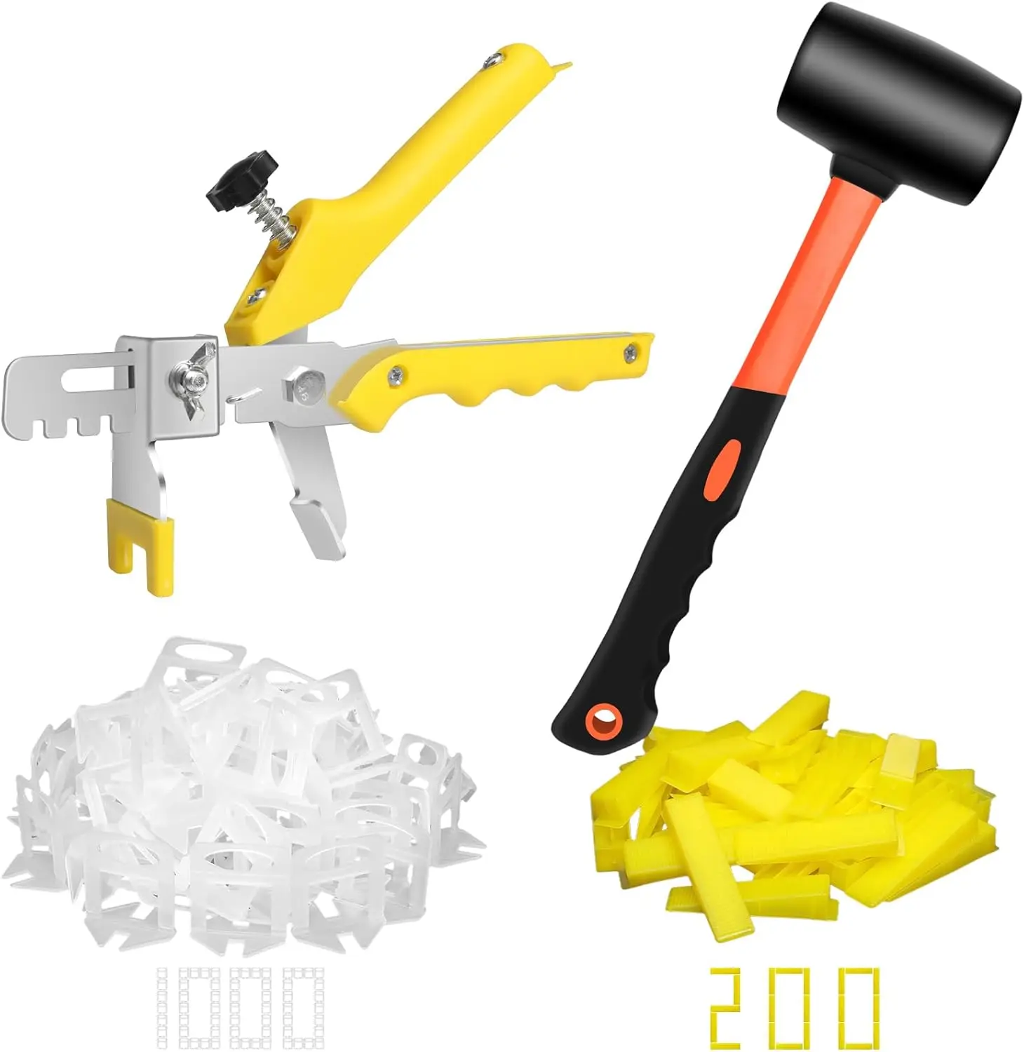 

Leveling System with Rubber Tile Spacers 1/16 Inch 600PCS Plastic Tile Spacers for Floor Wall Tile Installation