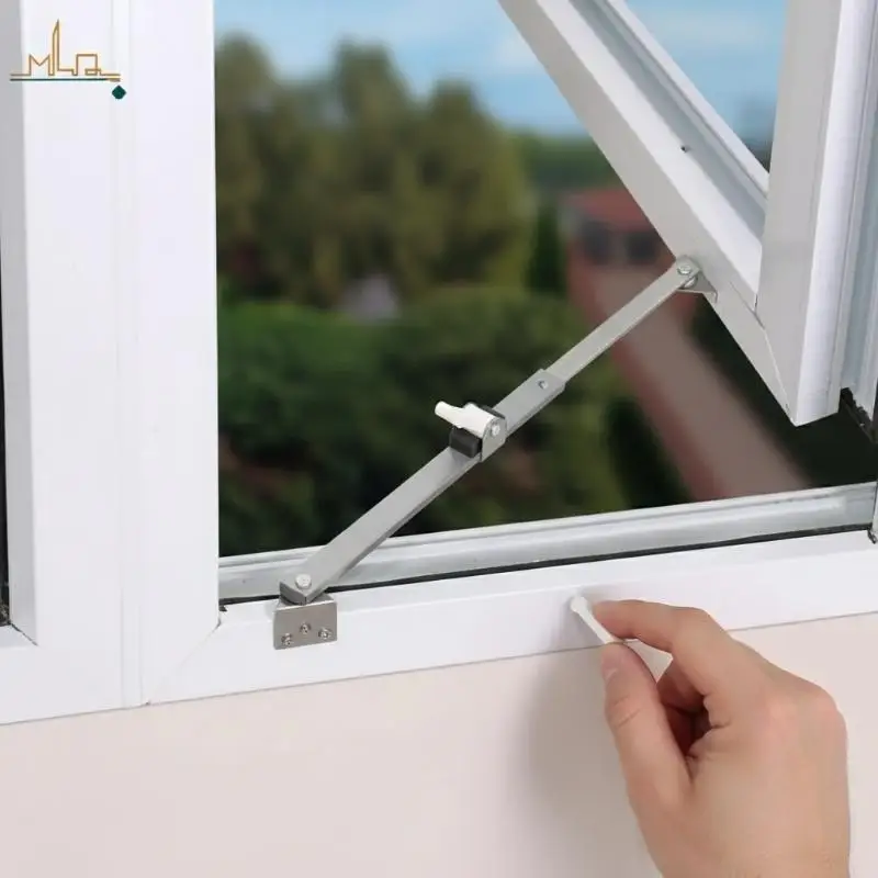 Stainless Steel 90 Degree Telescopic Window Support Gusset Adjustable Angle Limiter for Safe Home Use