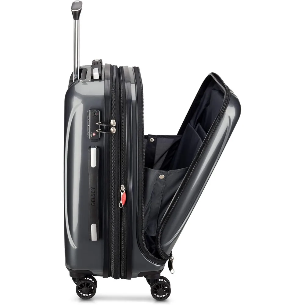 DELSEY PARIS Bagagli espandibili Helium Aero Hardside con ruote girevoli, titanio, set da 2 pezzi (19/24)