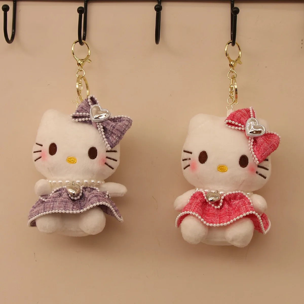 

Hello Kitty Sanrio's New Cartoon Cute Pendant Plush Toy Series Girls' Bags Accessories Home Car Keys Dolls