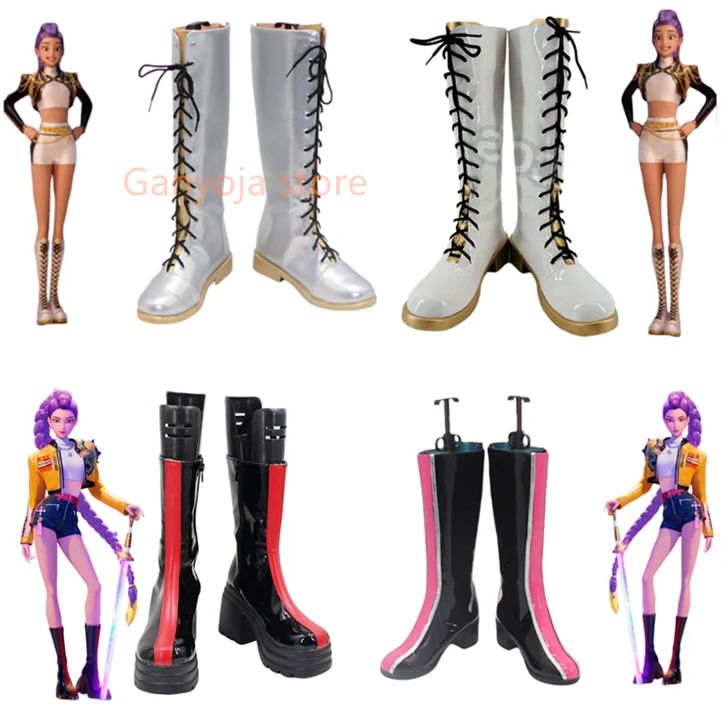 Buty do cosplayu Demon Hunters Rumi, anime KPop, rekwizyty na Halloween, karnawał, buty taneczne dla dzieci i dorosłych