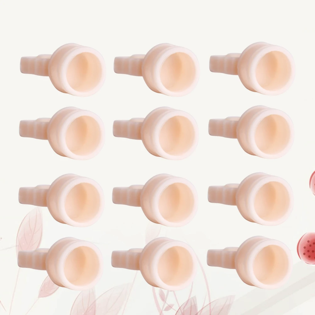 

100Pcs Silicone Pigment Holder Clear Reusable Ink Caps for Tattoo Artists Easy Clean Eyelash Makeup Tool Container