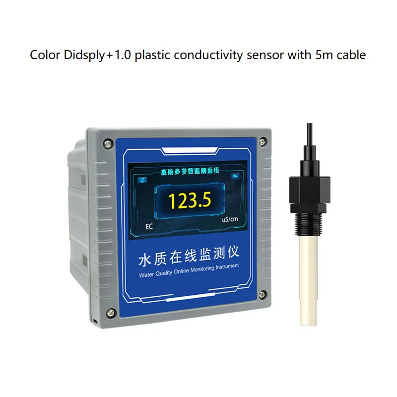 Online Conductivity Analyzer with Color touchscreen LCD display 4-20mA RS485 Modbus