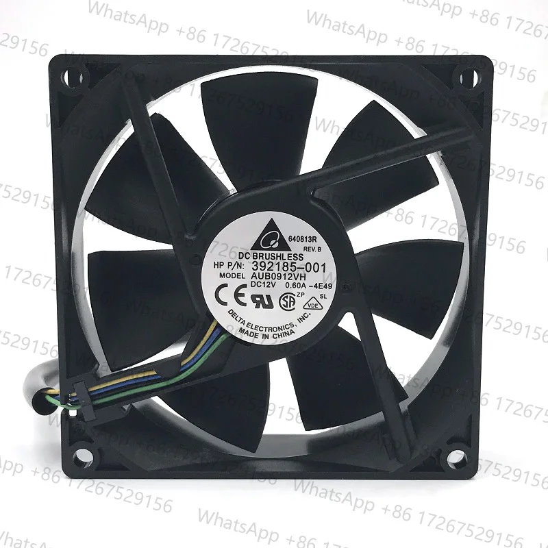 New 90mm PWM Fan  for Delta AFB0912VH = AUB0912VH 90*90*25MM 9225 DC 12V 0.60A 4-pin for Computer CPU Server Inverter