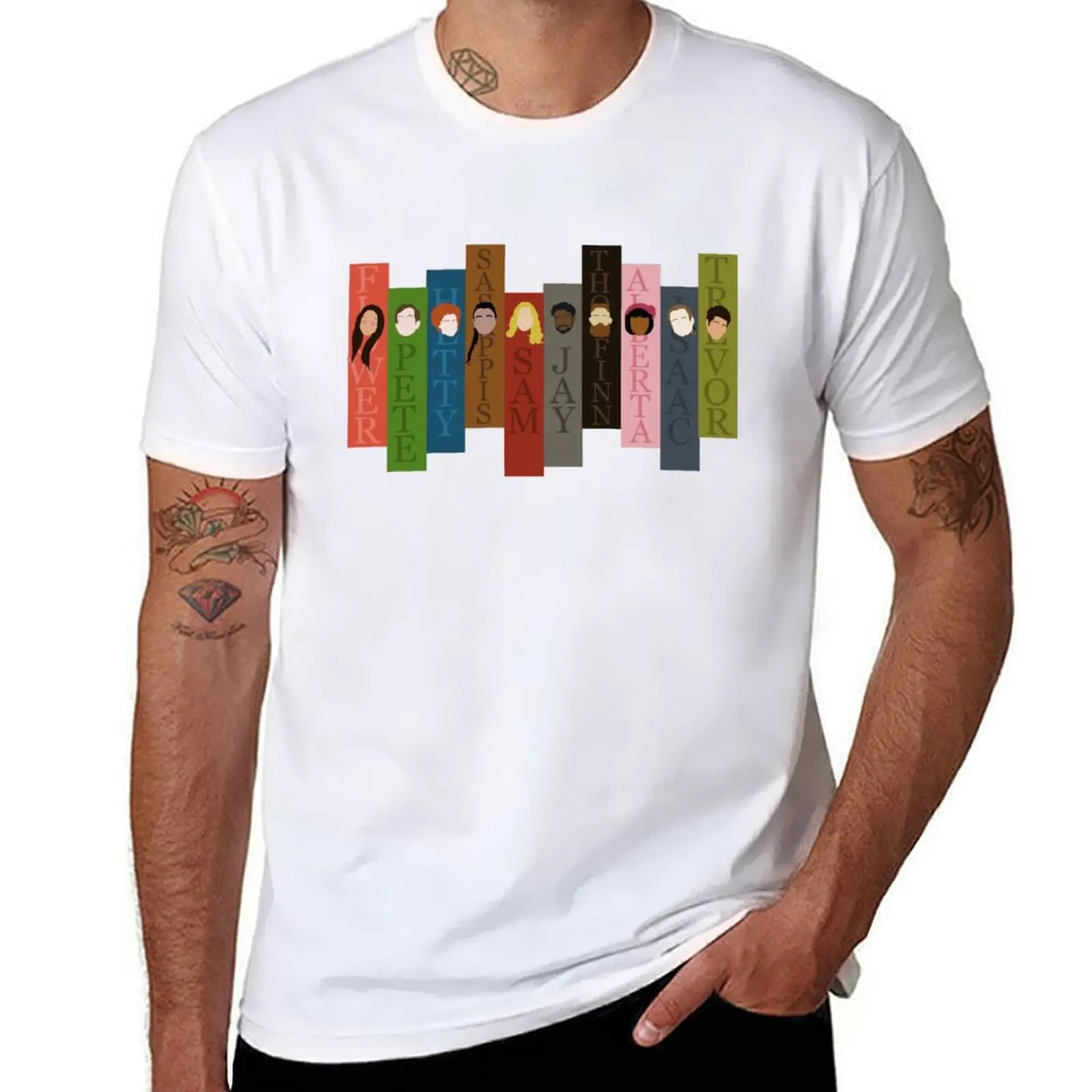

Ghosts CBS Characters Flower Pete Hetty Sasappis Sam Jay Thorfinn Isaac Trevor Woodstone T-Shirt essential t shirt T-Shirt