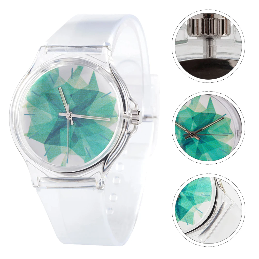 

1 шт., прозрачные желейные студенческие модные часы, кварцевые повседневные наручные часы, популярный выбор для детей и студентов, часы для студентов