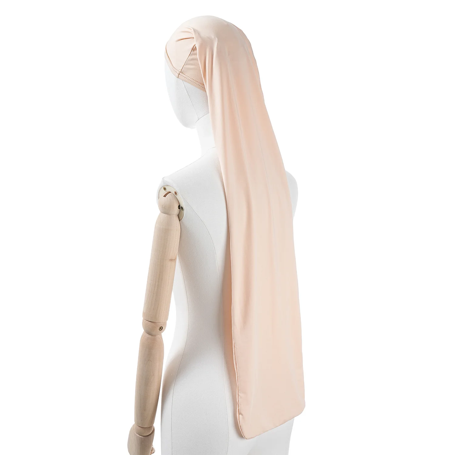 Unisex, schwarz, lange Haarschutzhaube, atmungsaktive, elastische Hauben, Nachtmützen für Damen und Herren, Schlafhauben aus Polyester. – Detail 10