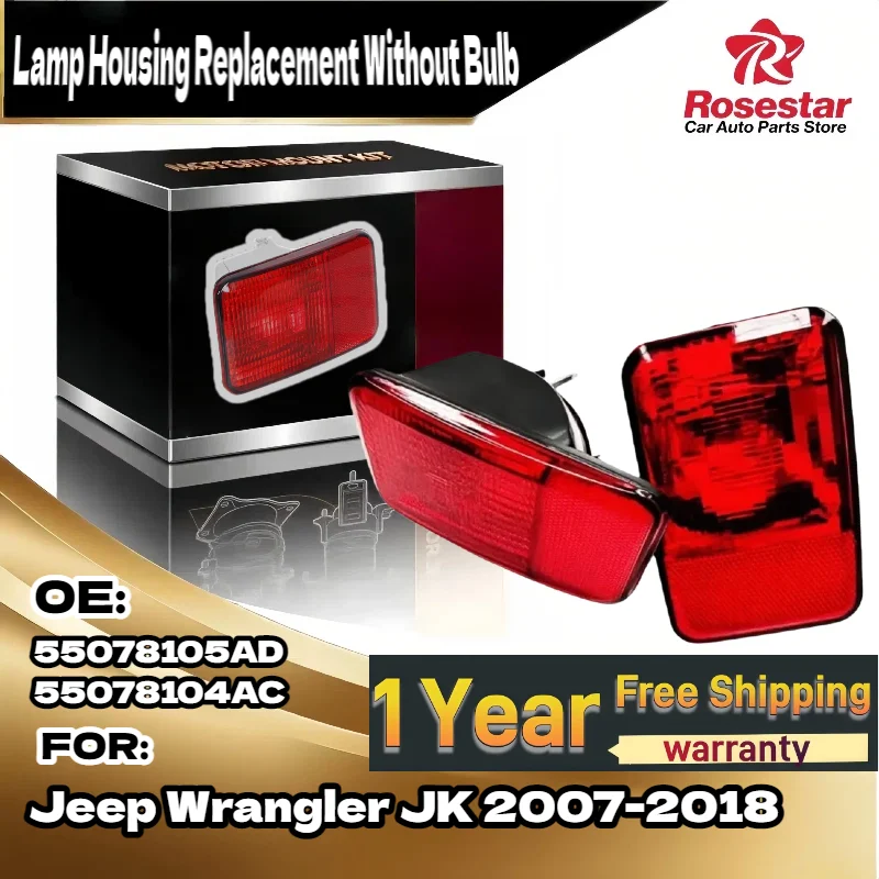 

For Jeep Wrangler 07-18 Fog Light - Right Rear & Left Rear, OEM 55078105AD 55078104AC (Left&Right Set)