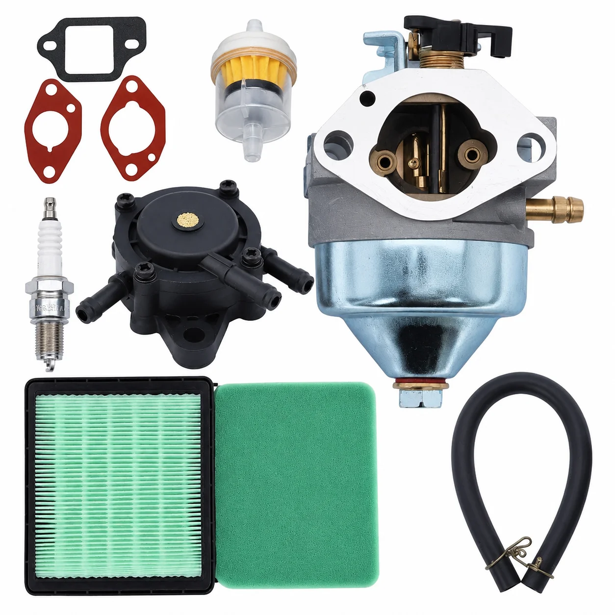 Carburetor Fuel Pump Gasket Service Kit For Honda GCV190A GV190LA HRB217 HRX217 Replaces 16100-Z0Y-003 17211-ZL8-023