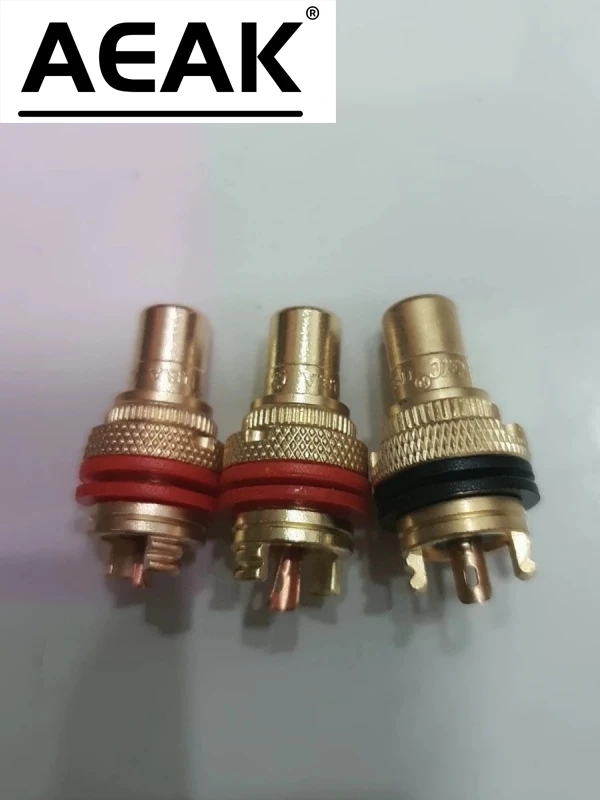 Pure copper plated real gold CMC Copper 805/ sand gold Lotus female power amplifier RCA base machine signal socket