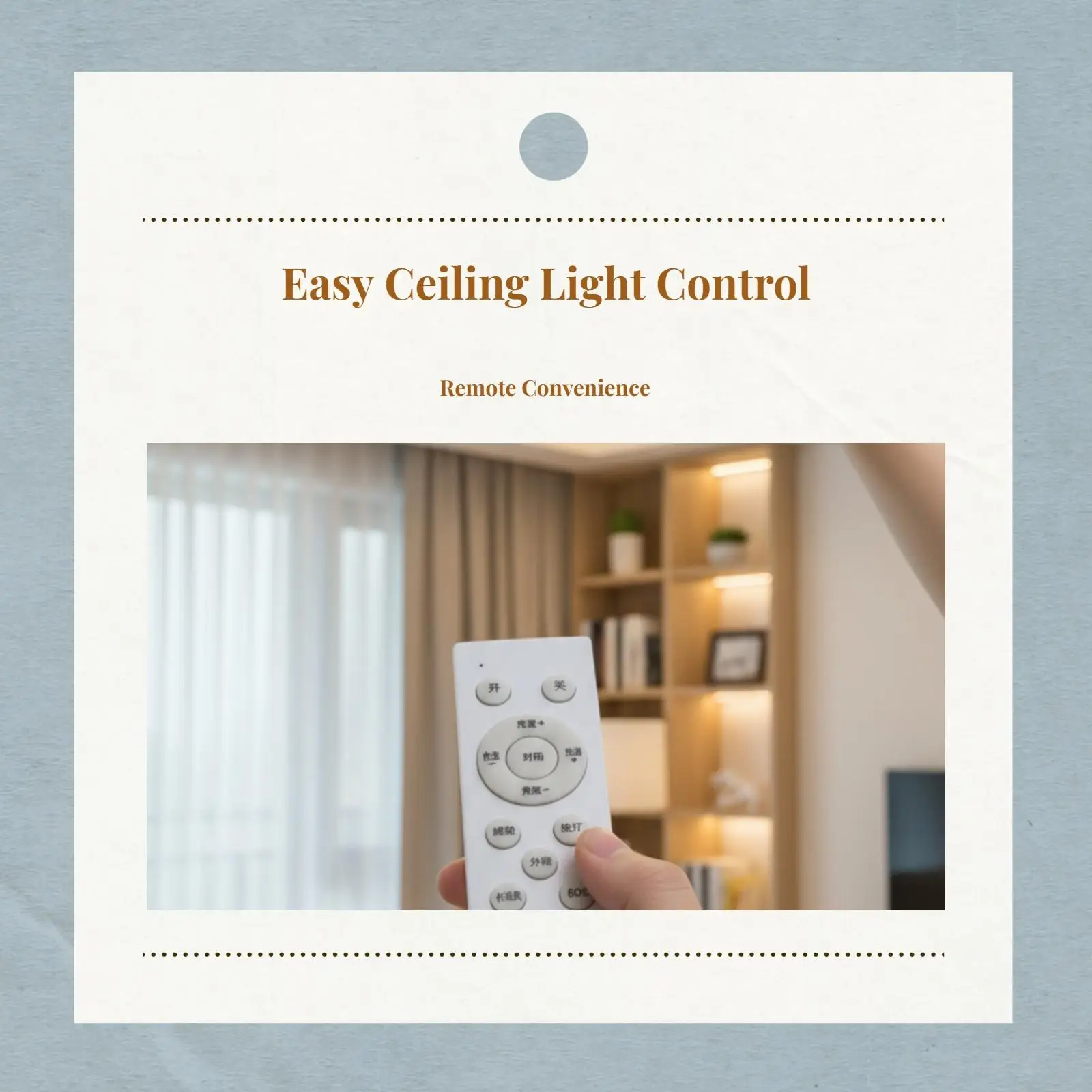 Universal Ceiling Light Remote for Home Wireless Lighting Controller Adjustable Switch for Multiple Spaces