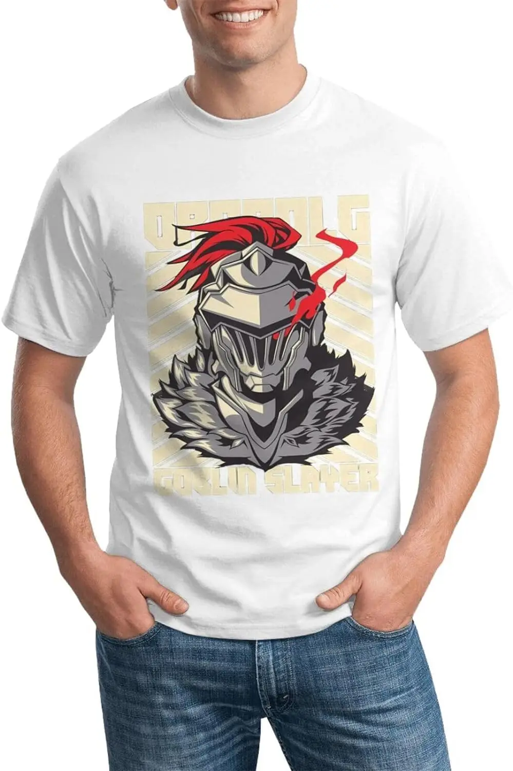 Goblin Anime Slayer Shirt Men's Breathable Graphic Custom Short Sleeve Tshirt Fashion Crew Neck Tees Tops Black