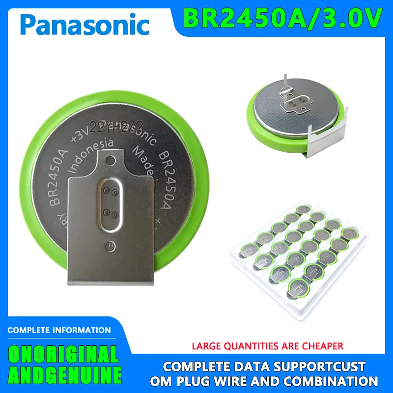 1x Panasonic BR2450A/GBN battery 3V high/low temperature resistant CR2450HR human-machine interface touch screen UG221 electron