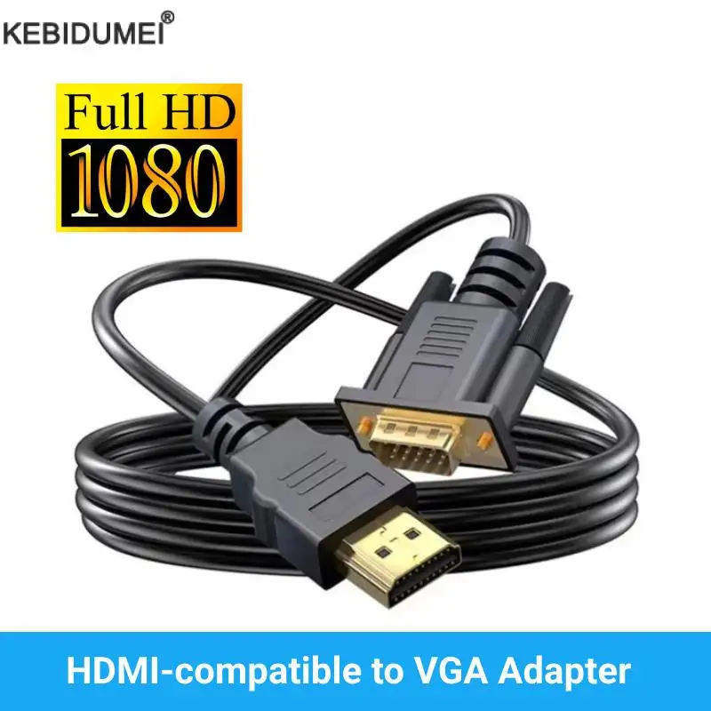 1,8 M HDMI-kompatibel zu VGA Adapter Stecker auf Stecker Unidirektionale Konverter Kabel für Desktop Laptop PC Monitor Projektor HDTV