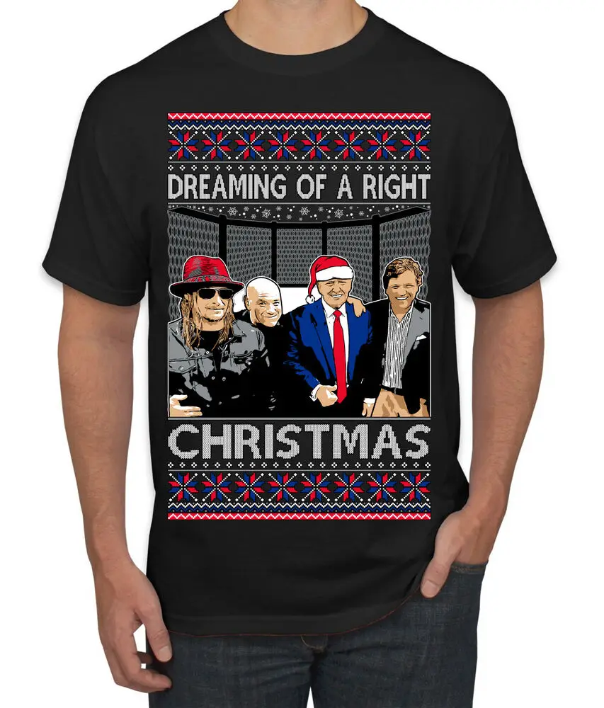 Dreaming Of A Right Christmas Conservative Crew Men TShirt Anime Graphic T-shirts for  Clothing Women Tees High Quality 100%C