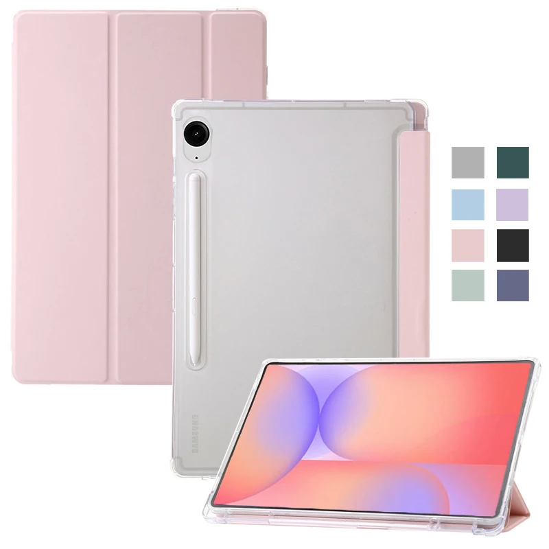 For Samsung Tab S10 Lite Case with Pen Holder Acrylic Clear Hard Stand Cover For Galaxy Tab S10 Lite / S10 FE Case 10.9 inch