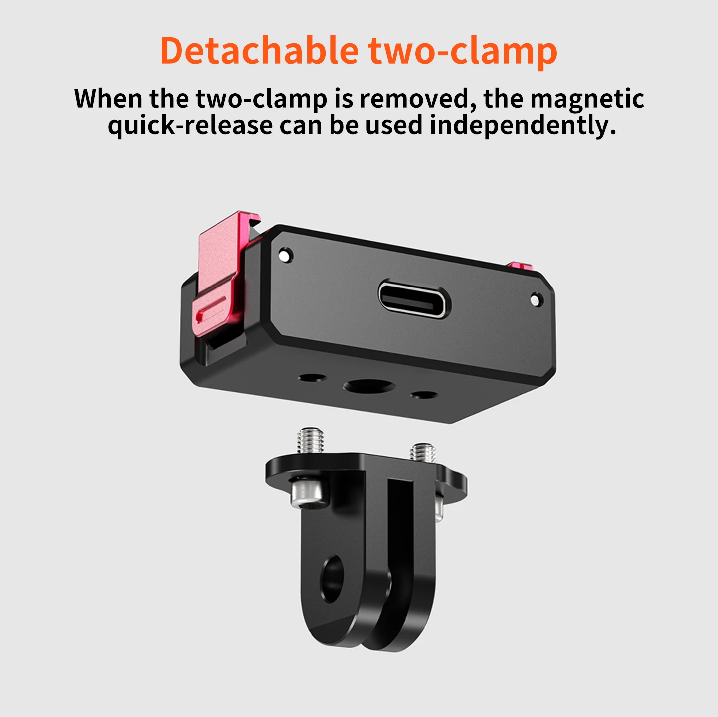 Kamerakäfig für DJI Osmo Action 5pro/4/3 Magnetischer Rahmen Schnellwechsel-Ladestation Stativadapter Cold Shoe Mikrofon-Lichthalterung – Detail 7