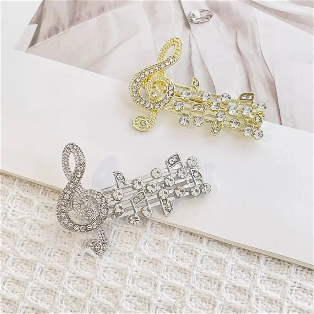 Elegant Music Note Brooch for Women Men Student Musician Backpack Lapel Pin Club Badge Souvenir Jewelry Accessories Gifts