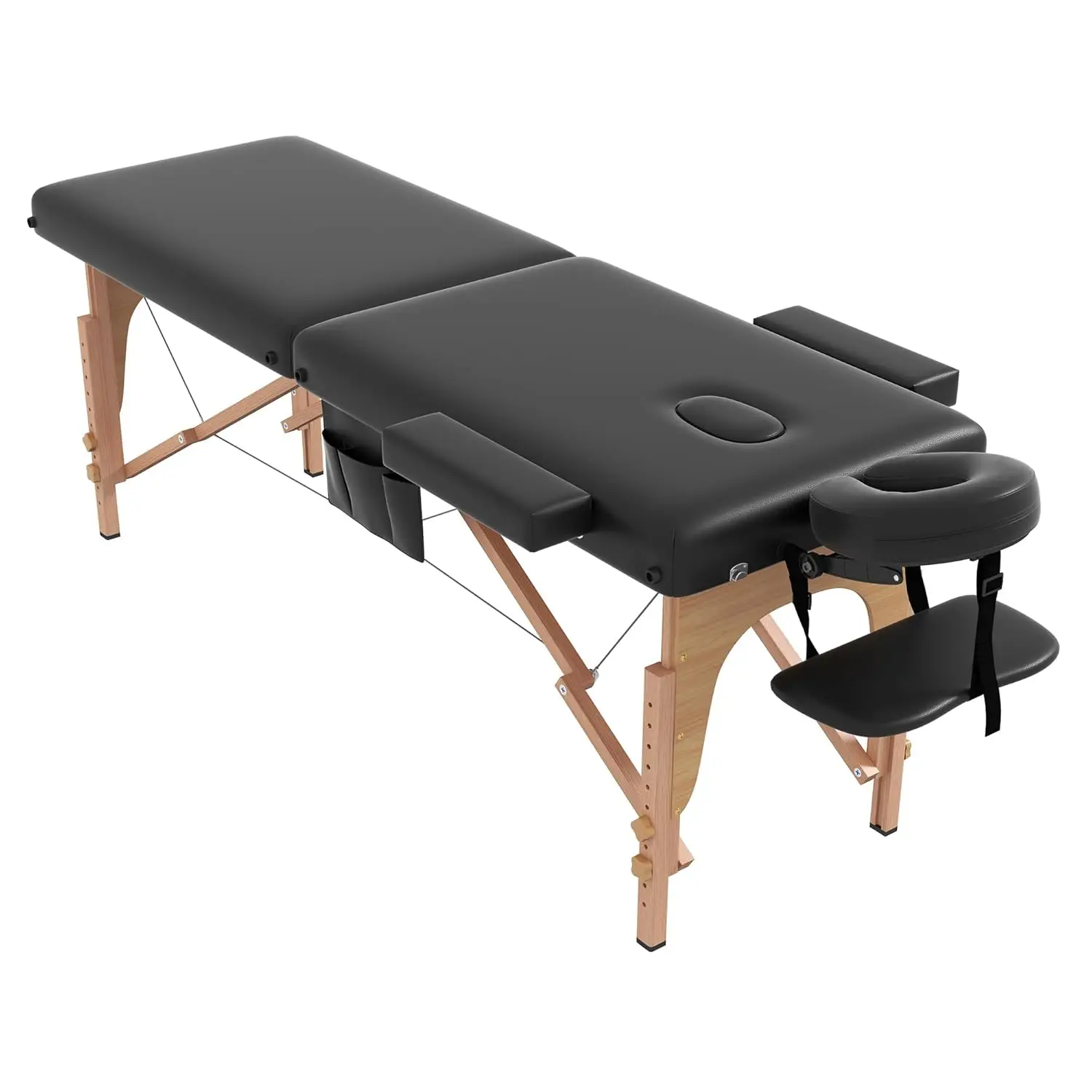 

Massage Table Massage Bed Portable, 29 LBs Light Weight 2 Section Foldable Tattoo Bed Facial Care Spa Lash Bed Height Adjustable