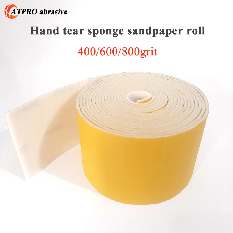 

Hand-torn Sponge Sandpaper Roll For Car Polishing Flexible Sand Wool Dry And Wet 400/600/800grit