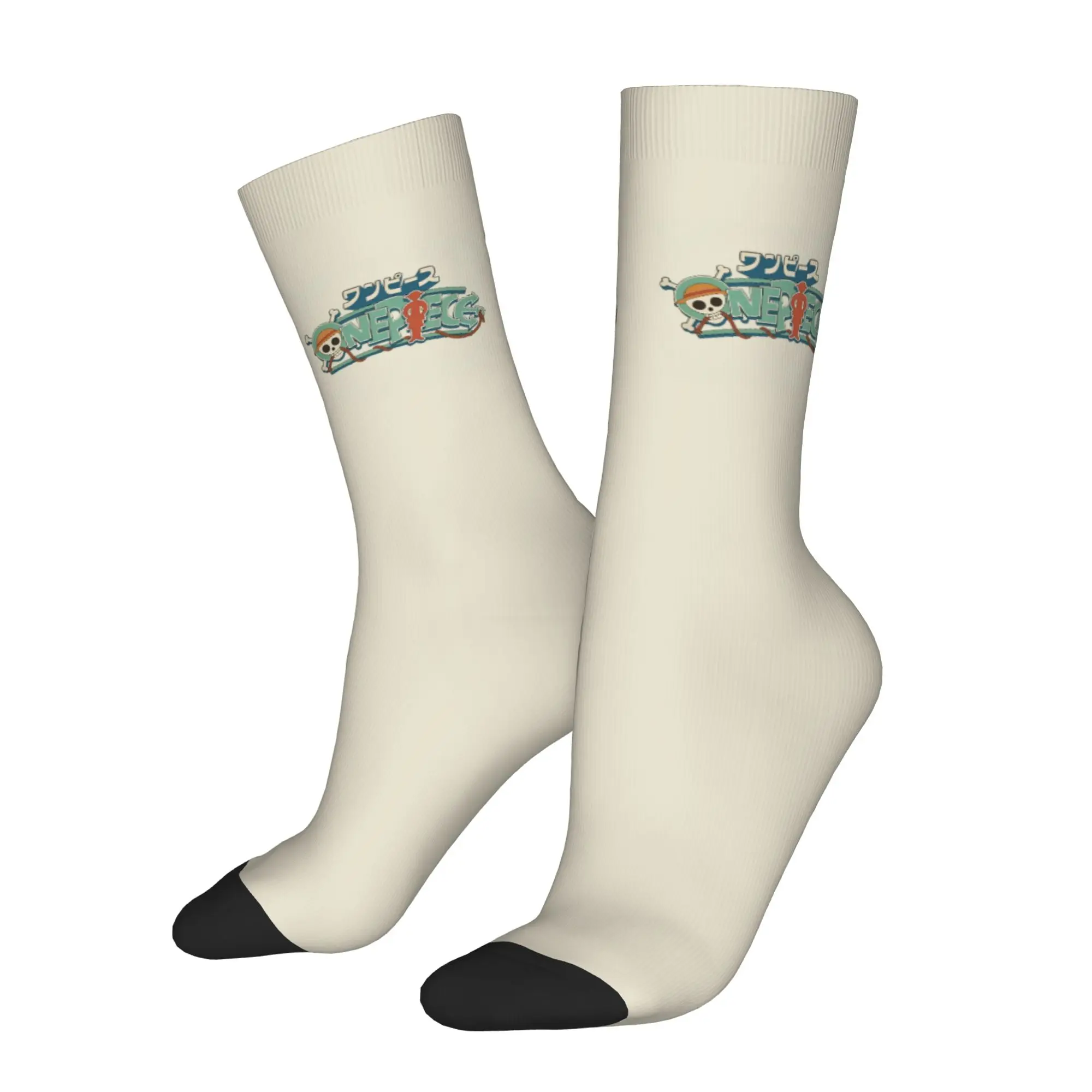 Funny Sock One Piece Classic One Piece Logo Rock Quality Pattern Printed Men Socks Casual Men's Socks
