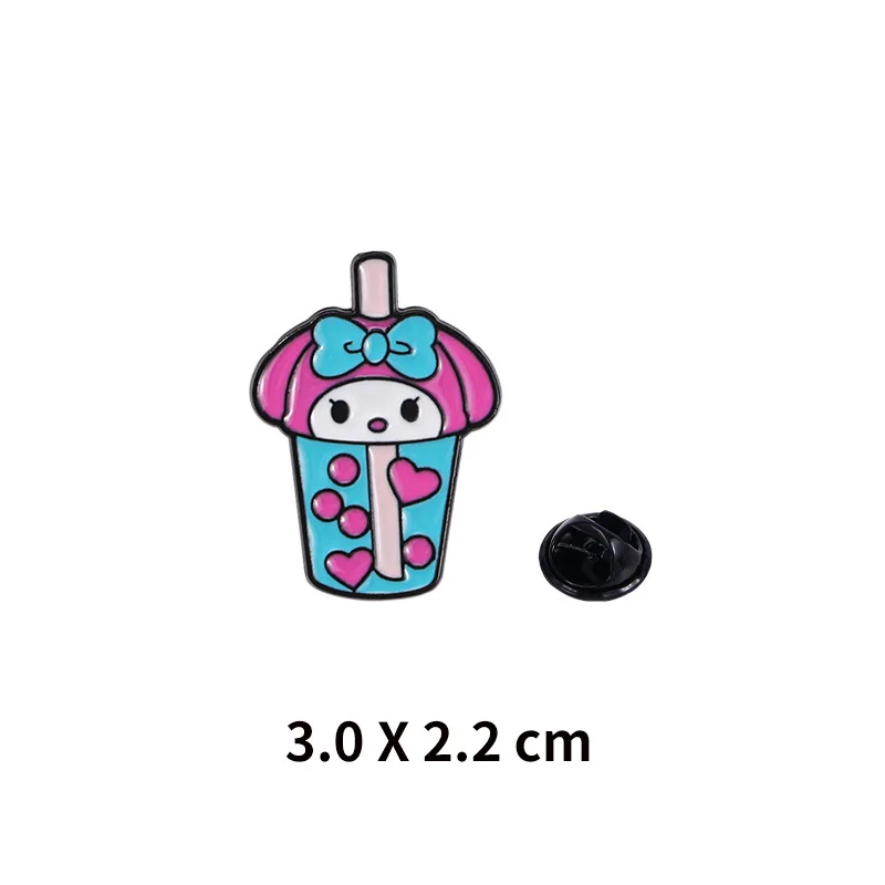 6 قطع، C، شارات معدنية كرتونية إبداعية لطيفة كملحقات، أكياس الدمى، شارات معدنية صغيرة، دبابيس الملابس، هدايا الألعاب #5