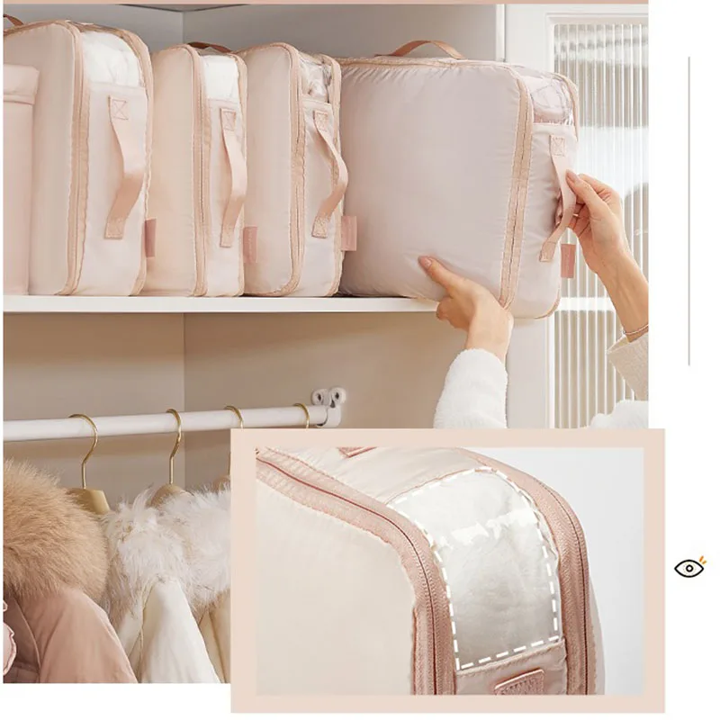 Quilt Clothes Compression Storage Bag Packing Cubes For Travel Room Storage Travel Suitcases Luggage Organizer For Women