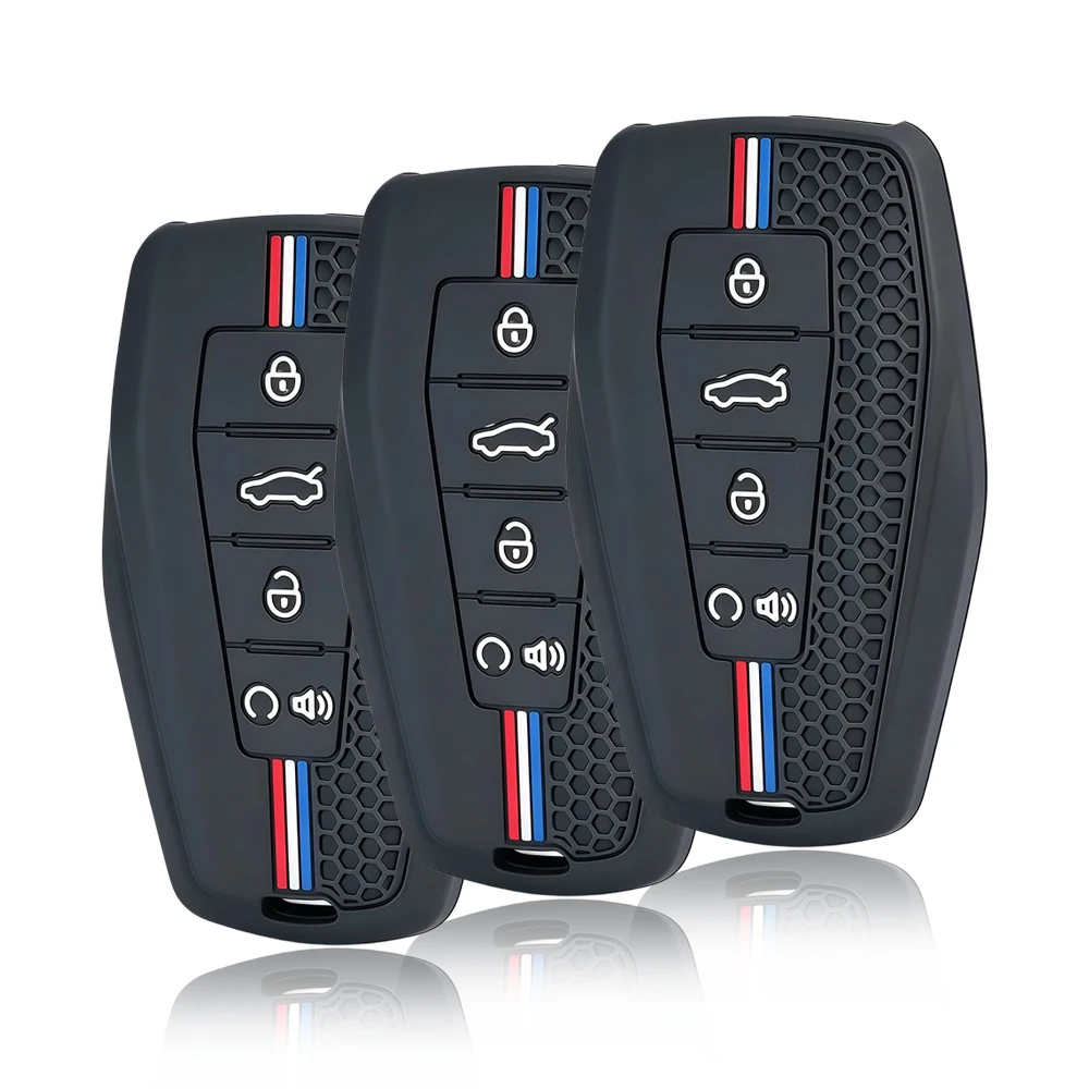 Silicone Car Key Caps For Geely Coolray X6 X7 Atlas Boyue PREFACE Emgrand EX7 Global Hawk GX7 GS Case Cover Holder