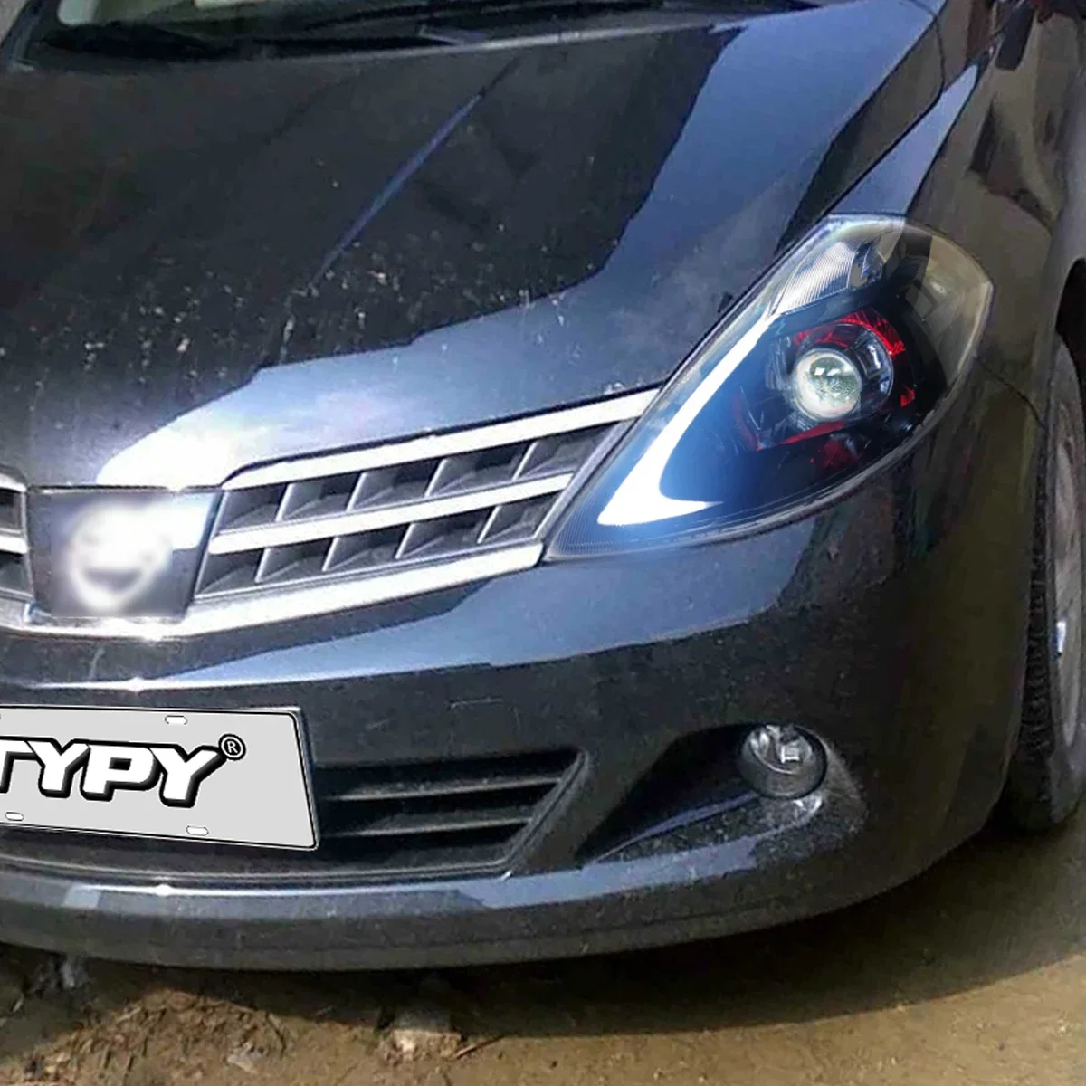 

TYPY новая светодиодная фара, обновленная, модифицированная для Nissan Tiida, фара 2008-2010, фара с динамическим сигналом, автоаксессуары