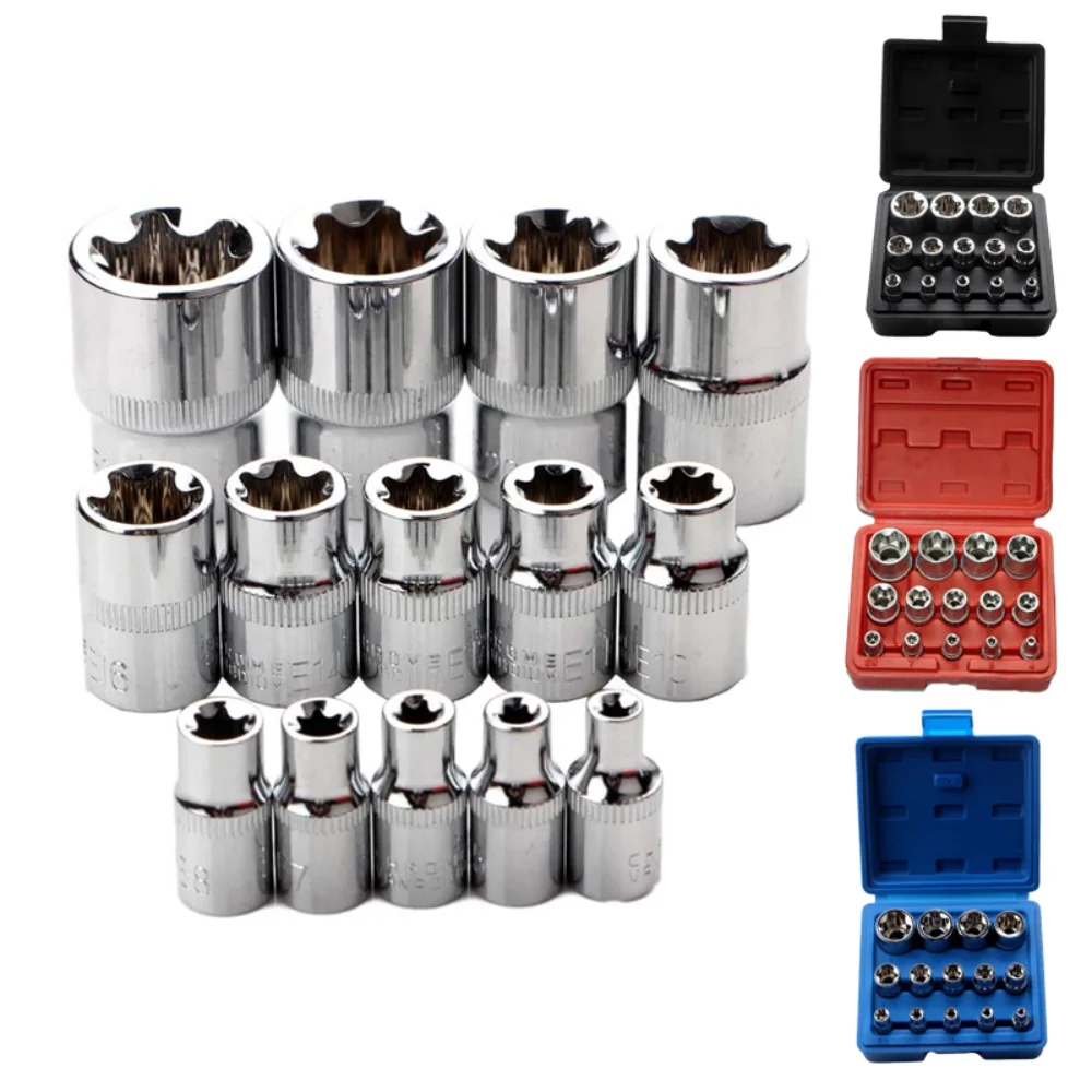 

Star Socket Heads Set 1/2 Hex Bit Impact Sockets 1/4 Torque Tools Kit Shock Head 3/8 Accessories