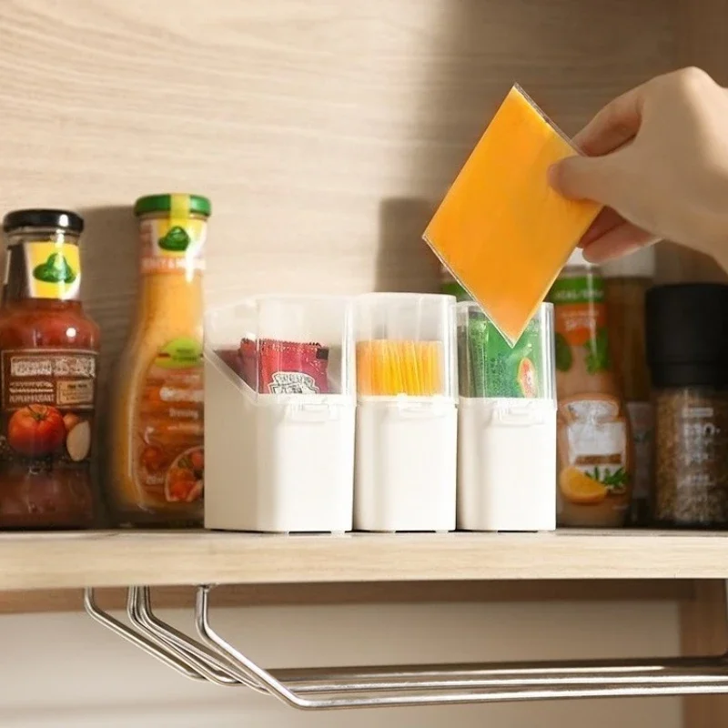 Household open lid storage box kitchen butter cheese storage box coffee milk tea bag sealed box desktop classification sorting
