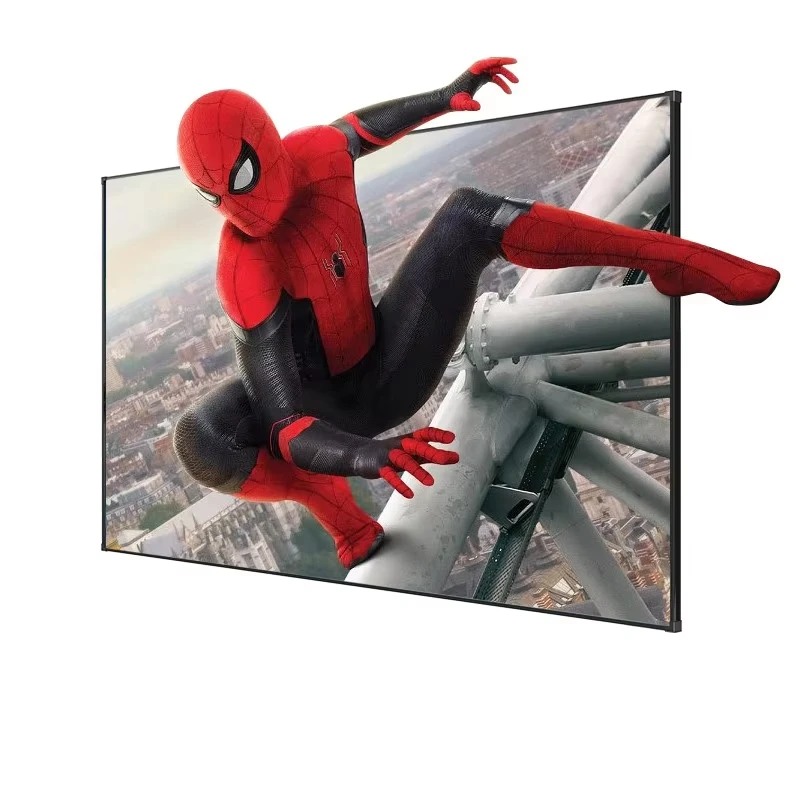 100-200'' Ambient Light Rejection 8K Black Diamond/Crystal ALR Screen ALR Fixed Frame Projection Screen for Long Throw Projecor