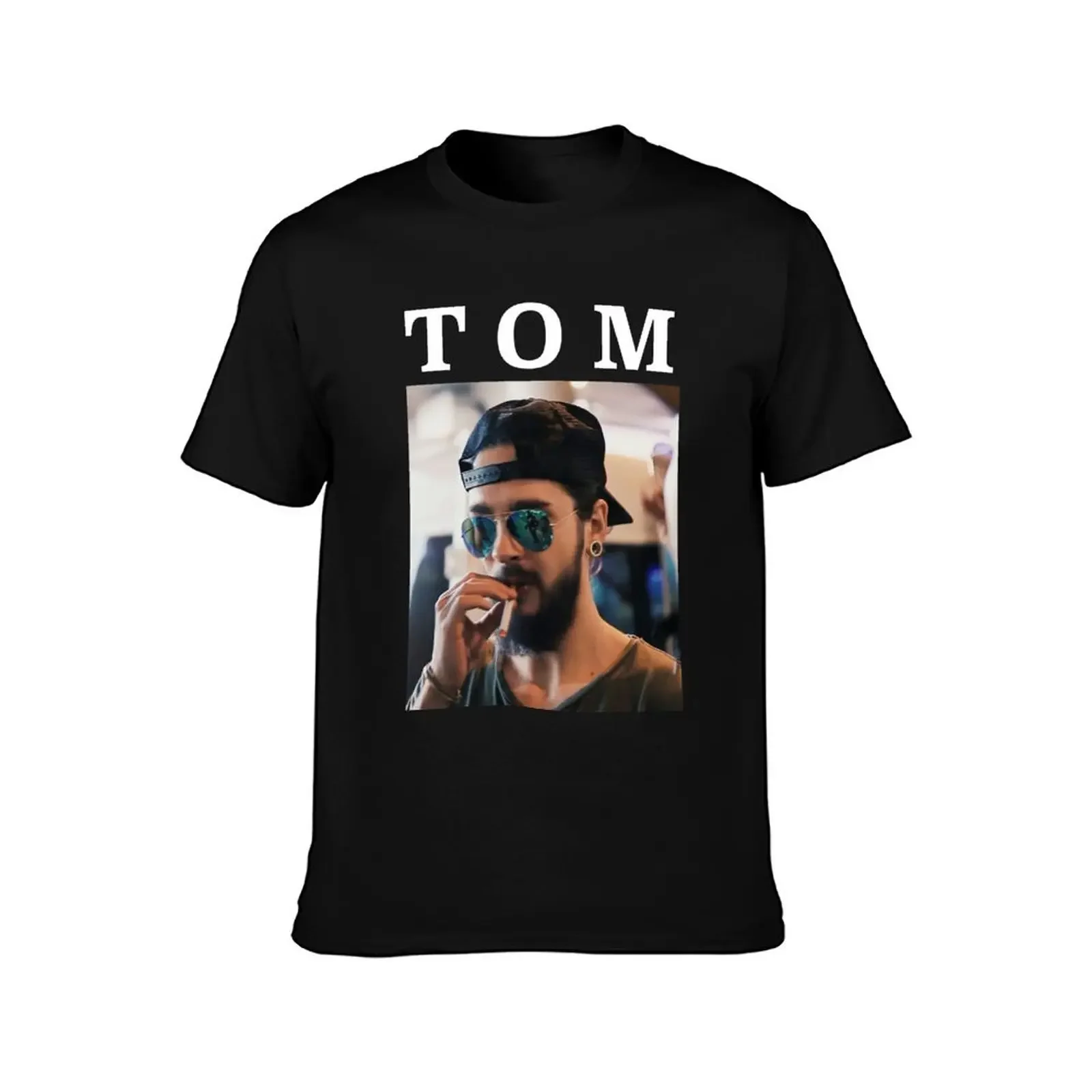 Tom Kaulitz inspiration Roukeys T-Shirt T-shirts oversize vintage clothes Blouse quick drying plain black t shirts men