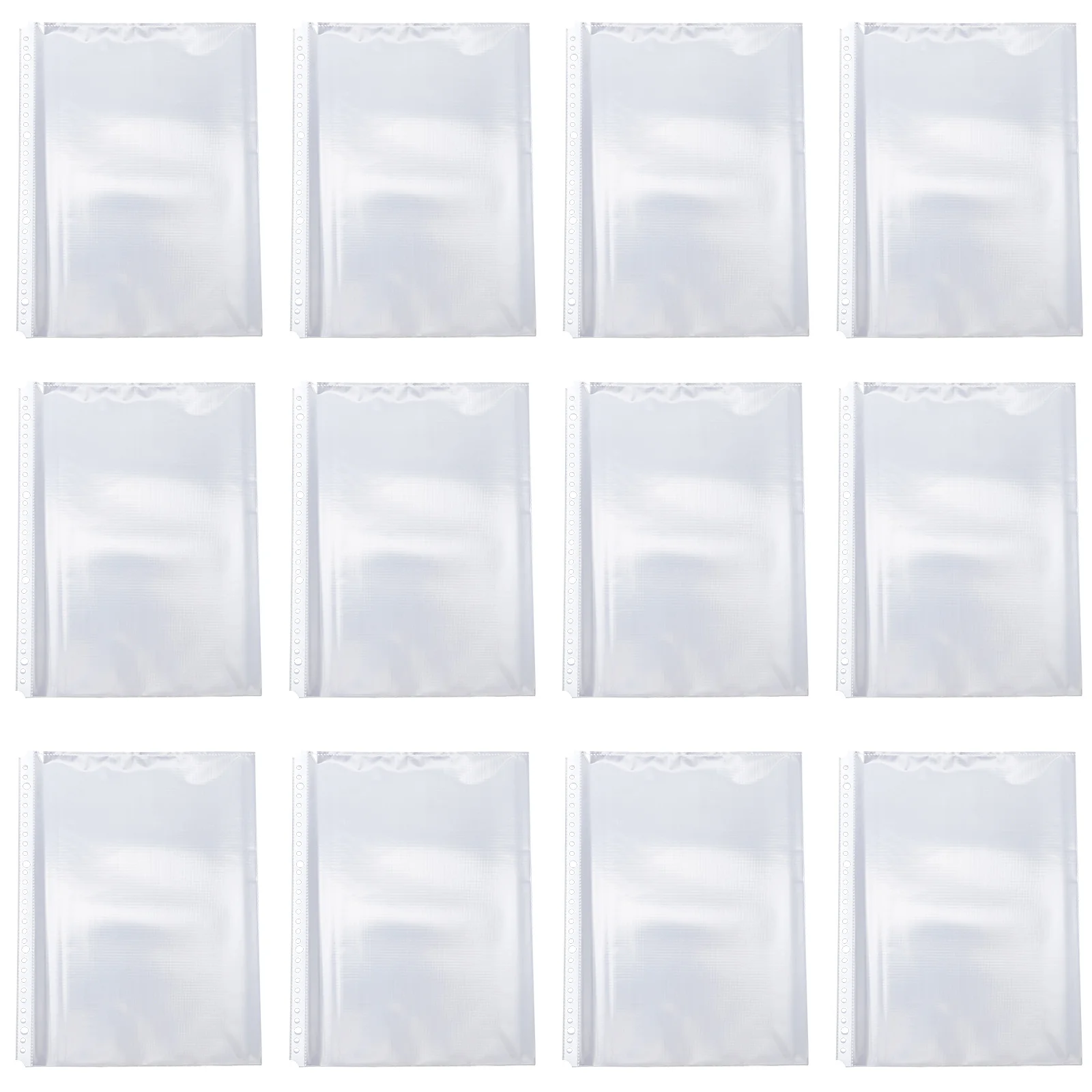 

100Pcs Transparent Plastic Binder Inner Page Protectors Clear A4 Sheet Protector 30 Holes Document Sleeve Binder Pockets