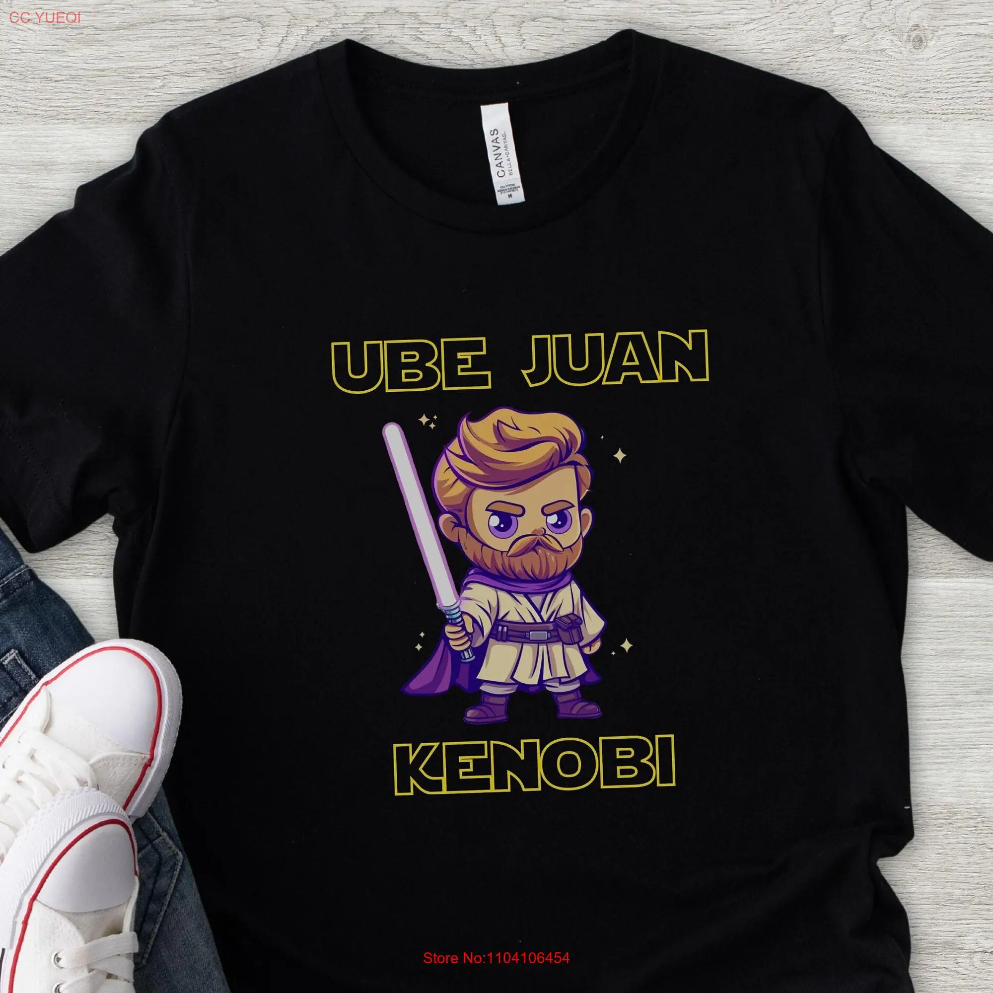 Ube Wan Kenobi T Shirt Galactic Guardian for the Purple Yam Lover and Fan of Force Sensitive Peacekeeper Filipino Humor