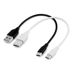Bilashmart 1/2/4  20cm USB C USB 3.1 Type C Male To 2.0 A Data Charge Cable Cord Short