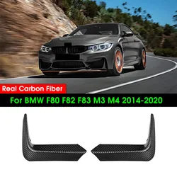 Real Dry Carbon Fiber Rear Bumper Decor For BMW F82 M4 F83 F80 M3 2014-2020 Rear Bumper Lip Splitters Flap Cupwings 2PCS